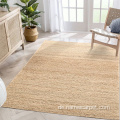 Naturfaser handgewebtes Flohred Jute Area Teppich